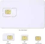 Standard White SIM Card With Gold Chip